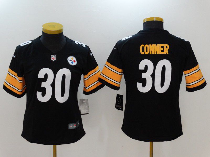 Women Pittsburgh Steelers 30 Conner Black Nike Vapor Untouchable Limited NFL Jerseys